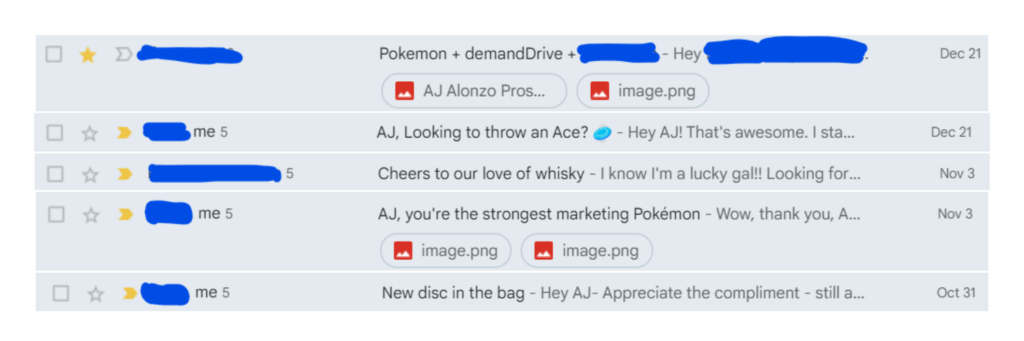 some actual subject lines example