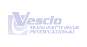 "Vescio Manufacturing International logo with stylized 'V' and text."