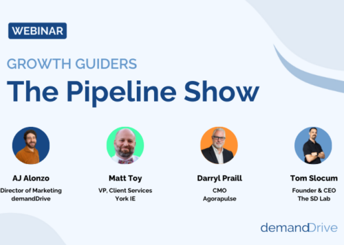 Webinar featuring speakers AJ Alonzo, Matt Toy, Darryl Praill, and Tom Slocum on The Pipeline Show by demandDrive.