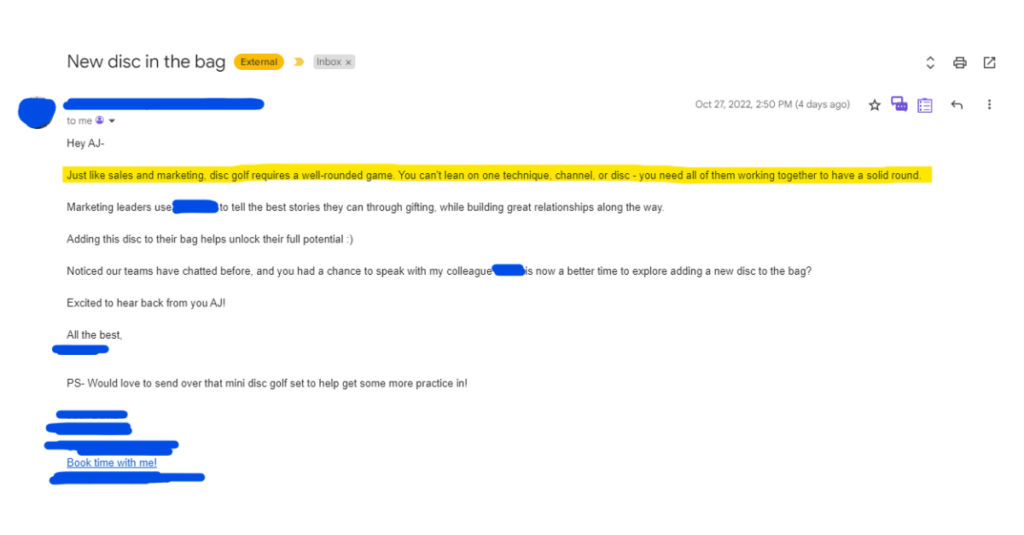 email screenshot