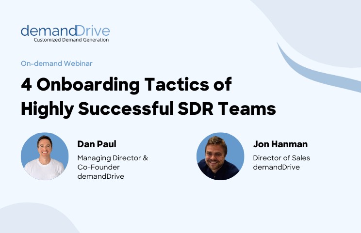 onboarding tactics highly successful sdr teams